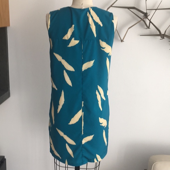 Karen Zambos Colton feather print shift dress - Picture 3 of 5